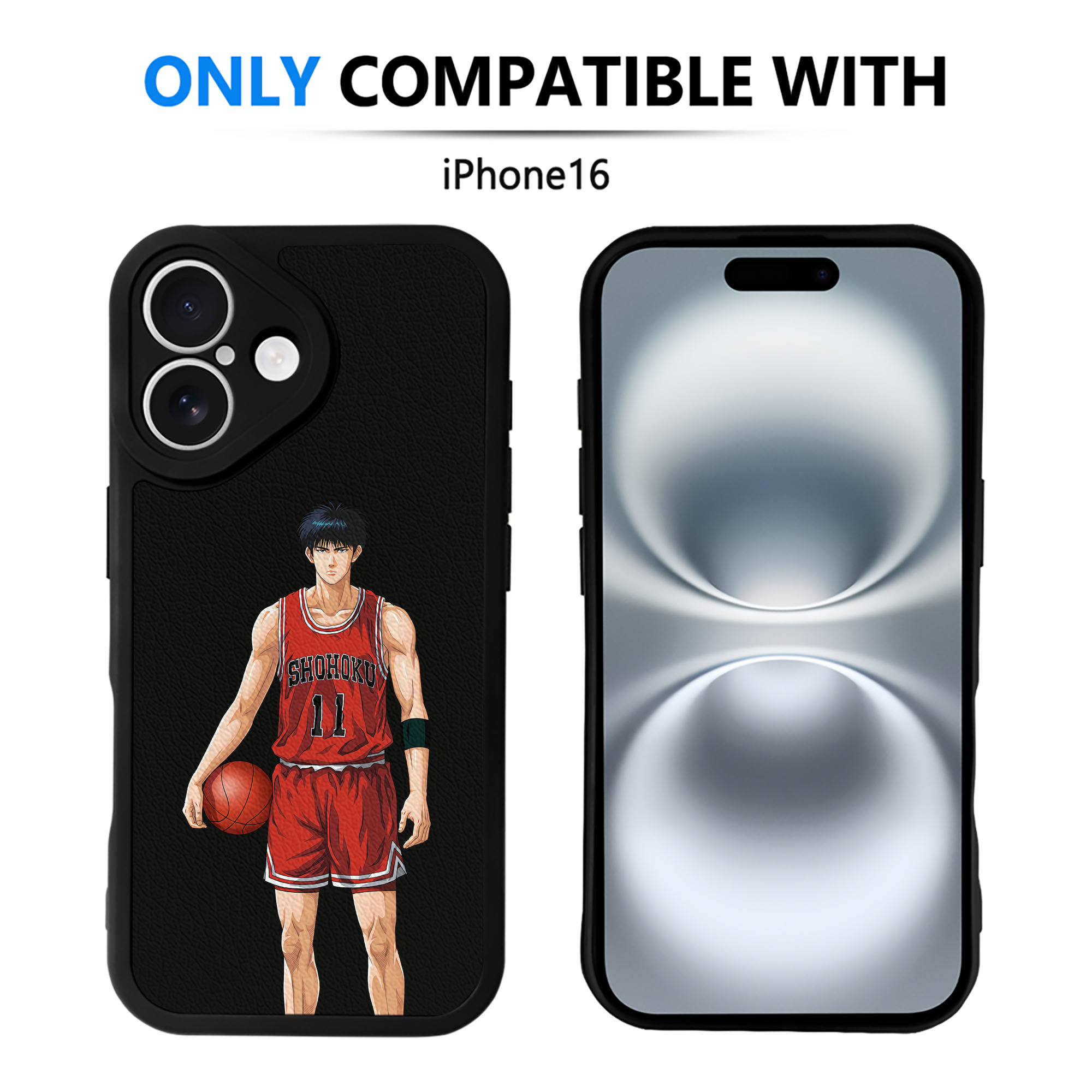 （画像用） SLAM DUNK／スラムダンク 【iPhone 16シリーズ対応】シリコンスマホケース（レザー調） 材質：シリコン